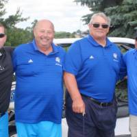 3 in blue one in black